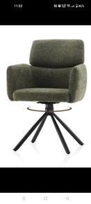 Green swivel chair