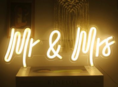 Mr Mrs Neon Signs Neon Light Led Decorative Neon Sign (15.9 inch x 6.1 inch)