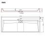 Wash Basin 120x46x11 cm Mineral Cast/Marble Cast White Image 8