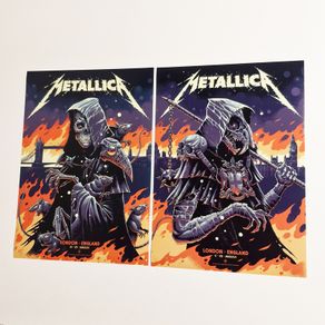 Metallica M72 London 3rd / 5th July - 2 x A3 Posters (Reprints)