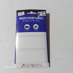 White Sticky Labels