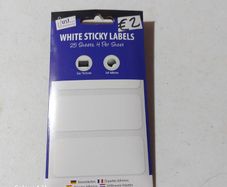 White Sticky Labels