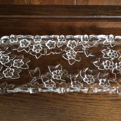 Vintage Boxed Walther Art Glass Sandwhich Plate