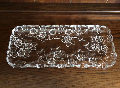 Vintage Boxed Walther Art Glass Sandwhich Plate