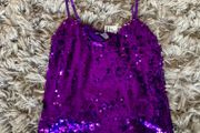 Purple sequin top