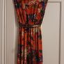 Orange Floral Dress - (F & F) -Size 12 Image 3