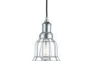 Chrome finish Bell Cage Style Metal Pendant