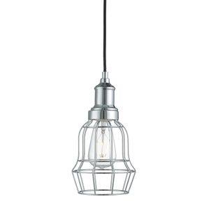 Chrome finish Bell Cage Style Metal Pendant