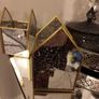 2 gold and silver Mercury glass candle holders Image 4