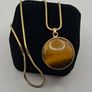 Vintage 9ct yellow gold tiger eye necklace Image 10