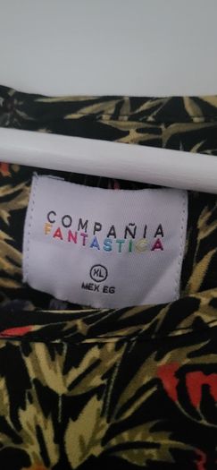 Compania Fantastica black floral blouse Sz XL ( Fit 12-14 UK) - Rrp 70 ( New)