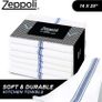 Tea Towel Set- 15 Pack White Kitchen Towels 100 Natural Cotton Dish Catering Towels Soft and Absorbent Flour Sack Towels makes them Great Bar Cloth Towels Image 2