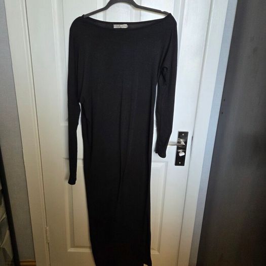 Black maxi cotton dress, size M