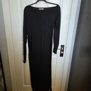 Black maxi cotton dress, size M