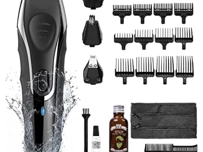 Wahl Aqua Blade 10 in 1 Beard Trimmer with 30ml Beard Oil, Beard Care Set for Men, Fully Washable head face and body