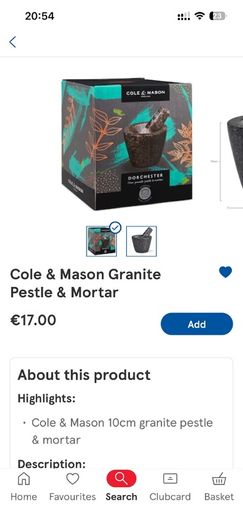 Cole & Mason Granite Pestle & Mortar