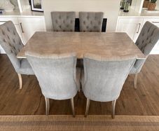 Extendable Dining Table & 6 Upholstered Chairs