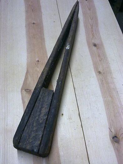 Old wooden saddle makers clamp