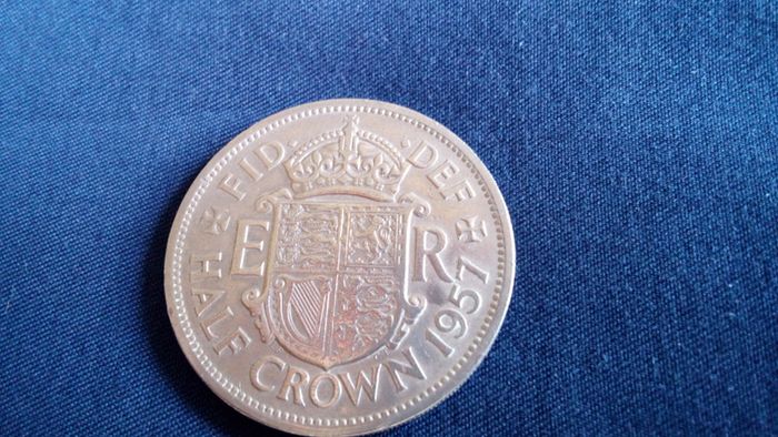 English Half Crown 1957.