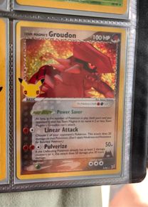 Official Pokemon TCG Team Magma's Groudon card 9/95 from the Celebrations: Classic Collection set