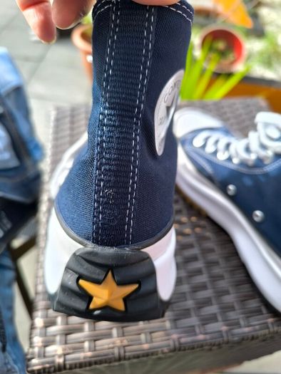 Converse Run Star Hike High Top Navy Blue Size UK 7.5