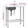 Camping Sink Single Basin with Tap Stainless Steel Image 3