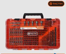 Tactix 120 pieces Drill Bits and Screwdriver Bits Set