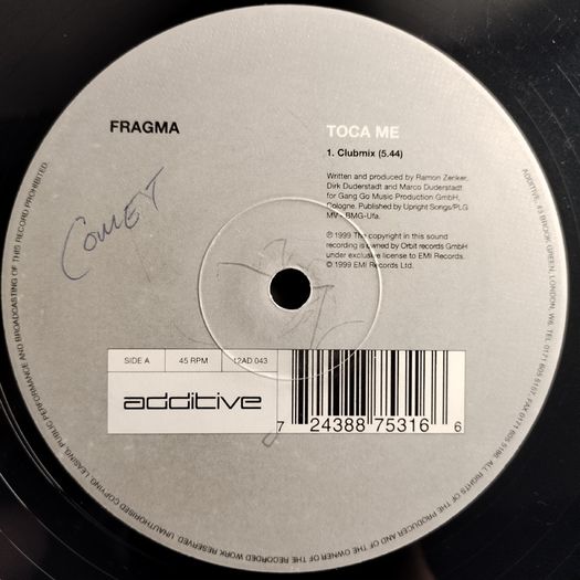 Fragma - Toca Me - Additive Records - Late 90s TRANCE Club CLASSIC!