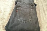 Levis 501 Jeans Mens W33 L31.5 Straight Leg Button Fly Black Wash - Faded