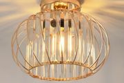 Light Fittings Ceilings,Gold Chandelier Lampshade,Ceiling Lights Living Room,Led Kitchen Chandeliers,Hallway Lights Ceiling E27 Base,NO Bulbs,LAMP DIAM 28CM