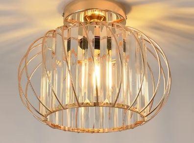 Light Fittings Ceilings,Gold Chandelier Lampshade,Ceiling Lights Living Room,Led Kitchen Chandeliers,Hallway Lights Ceiling E27 Base,NO Bulbs,LAMP DIAM 28CM