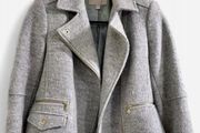 Banana Republic Wool Blend Moto Jacket Grey Size S