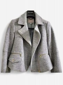 Banana Republic Wool Blend Moto Jacket Grey Size S