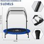 40''/48'' Foldable Fitness Trampoline - Max Load 400lbs / 450lbs, Rebounder with Adjustable Foam Handle Indoor/Outdoor Fitness Body Exercise Image 2