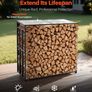 Outdoor Firewood Rack with Roof 143cm Image 2