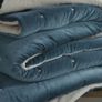Christy haipur double velvet blue throw beige cotton reverse Image 7