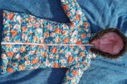Puffa flowers jacket girls size 8-9 years