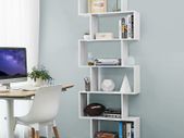 Freestanding bookcase with 6 levels  Standing Shelf for Presentation S-style design
