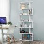 Freestanding bookcase with 6 levels Standing Shelf for Presentation S-style design Image 4