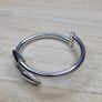 Vintage 925 Sterling Silver English Bangle Bracelet Image 2