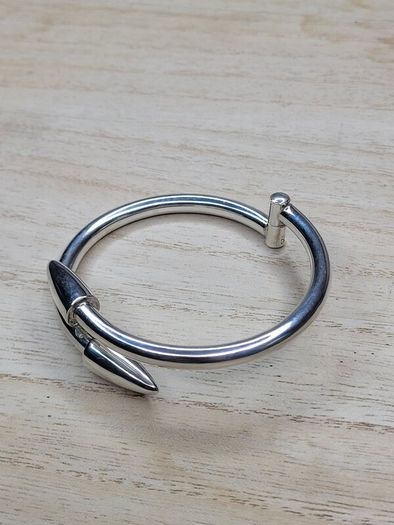 Vintage 925 Sterling Silver English Bangle Bracelet
