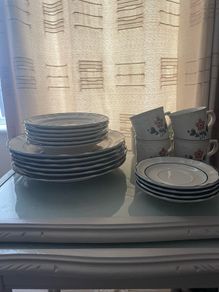 Vintage 25pc Hearthside Cumberland "Brambleberry" Stoneware Dinner Set