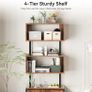 Shelves, Book Shelf with 5 Shelves, Bookcase with 3 Fabric Drawers, Shelf Unit Suitable for Bedroom, Office, Living Room, Kitchen, 60 x 24 x 155cm, Vintage Colours Image 3