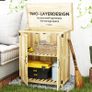 43 x 74cm Fir Wood Shed, with Metal Worktop Natural Finish Image 5