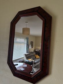 Ornate antique style Octagonal Mirror