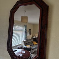 Ornate antique style Octagonal Mirror