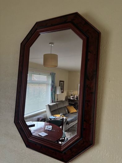 Ornate antique style Octagonal Mirror