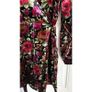 & Other Stories Black velvet floral wrap dress. Image 4