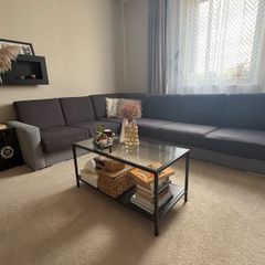 corner couch  with pull out bed and storage