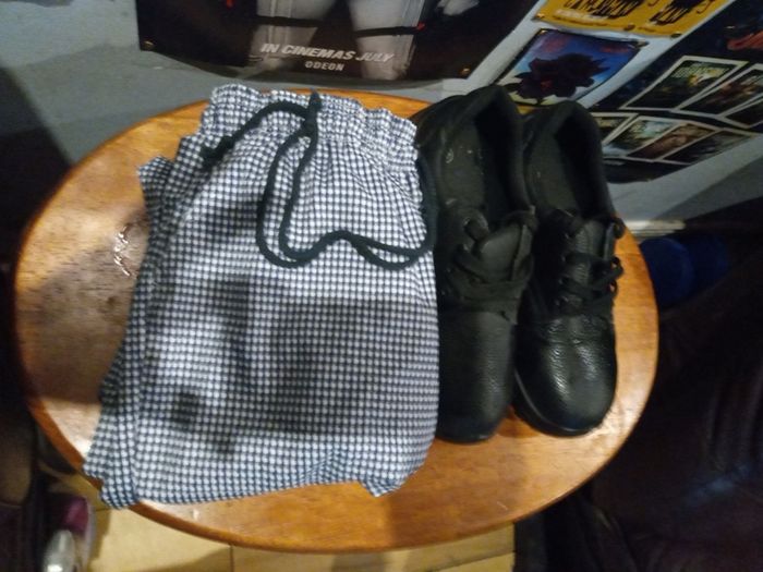 (Coppinger) Kitchen work pants XL and Shoes uk size 9